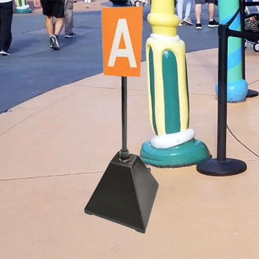Telescoping Sign Post Short In Use