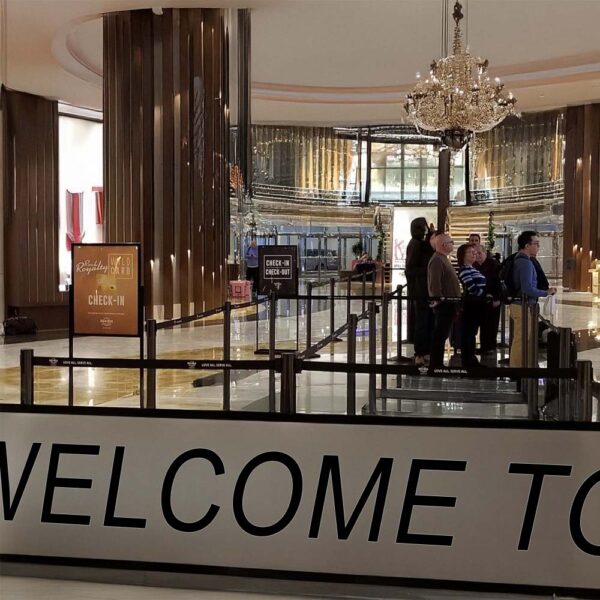 Vision Prime 100 and Prime HD Belt Stanchions in Lobby