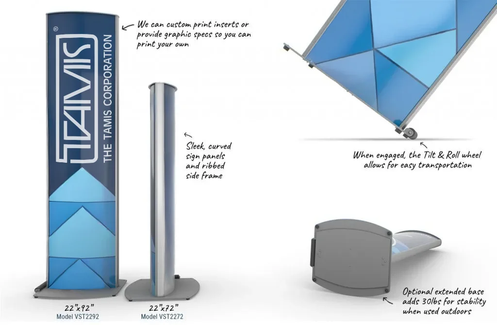 Versa Stand Sign Tower Feature Callouts